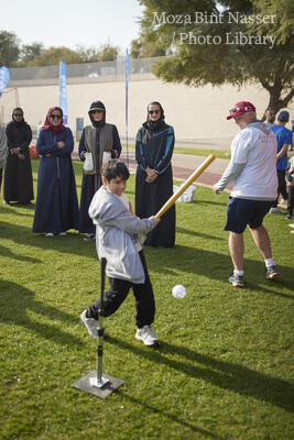 Her Highness attends National Sport Day activities at Qatar Foundation