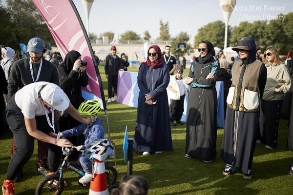 Her Highness attends National Sport Day activities at Qatar Foundation